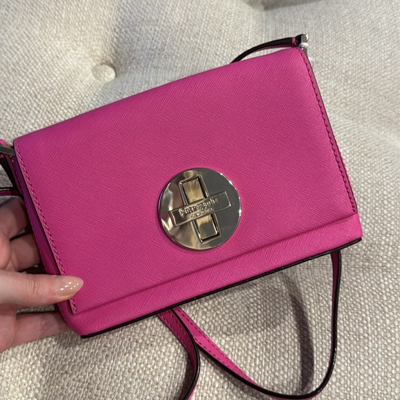 Kate Spade Newbury Pink Fuchsia Lane Sally Crossbody Bag Purse - Picture 3 of 8